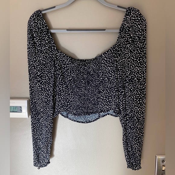 & OTHER STORIES Puff Sleeve Polka Dot Top Size 4 - Picture 6 of 11